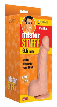 Mister Stiffy 6.5in Dildo W/ Vanilla Adult Sex Toy