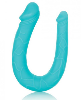Silicone Double Dong AC/DC Dong Teal Blue Sex Toys