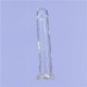 Addiction Crystal 9 Vertical Dong Clear Tpe W/ Bullet  inches by BMS Enterprises - Product SKU BMS85320