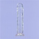 BMS Enterprises Addiction Crystal 9 Vertical Dong Clear Tpe W/ Bullet  inches - Product SKU BMS85320