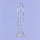 Addiction Crystal 9 Vertical Dong Clear Tpe W/ Bullet inches by BMS Enterprises - view 3