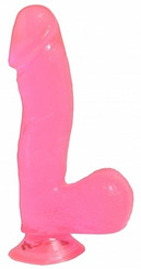 Basix Rubber 6.5 inches Dong Suction Cup Pink Best Adult Toys