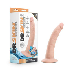 Dr. Skin Glide 7.5 Self Lubricating Dildo Vanilla inches by Blush Novelties