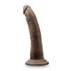 Dr. Skin Glide 7.5in Self Lubricating Dildo Chocolate by Blush Novelties - view 2