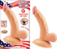 All American Mini Whoppers 5 inches Curved Dong, Balls Beige by NassToys - view 3