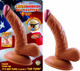 Latin American 5in Curved Dong W/Balls Latin Adult Sex Toys