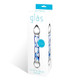 Glas 6.5 inches Full Tip Textured Glass Dildo Clear by Glas Toy - view 2