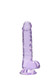 Real Cock 7in Realistic Dildo W/ Balls Purple Best Adult Toys