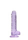 SHOTS AMERICA Real Cock 7in Realistic Dildo W/ Balls Purple - Product SKU SHTREA091PUR