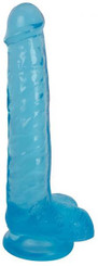LolliPop Dildo 8 inches Slim Stick Dildo Balls Blue Berry Ice by Curve Novelties