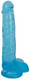 LolliPop Dildo 8 inches Slim Stick Dildo Balls Blue Berry Ice by Curve Novelties
