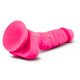 Neo 7.5 inches Dual Density Penis with Balls Neon Pink by Blush Novelties - view 3