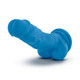 Neo 7.5 inches Dual Density Penis with Balls Neon Blue by Blush Novelties - view 2
