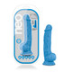 Neo 7.5 inches Dual Density Penis with Balls Neon Blue by Blush Novelties - view 3