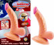 All American 4 inches Curved Dong with Balls Beige by NassToys - Product SKU NW23901