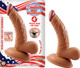 Latin American Mini Whopper 4 inches Curved Dong, Balls Brown by NassToys - Product SKU NW23902