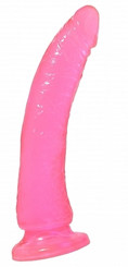 Basix Rubber Slim 7 inches Dong Suction Cup Pink