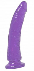 Basix Rubber Works 7 inches Slim Dong With Suction Cup Purple Adult Sex Toys