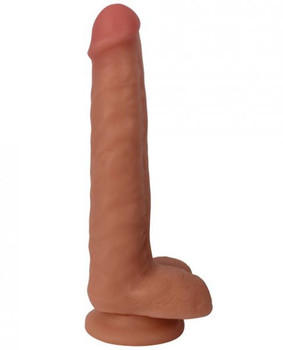 Thinz 8 inches Slim Dong with Balls Vanilla Beige by Curve Toys