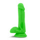 Neo 6 inches Dual Density Penis with Balls Neon Green by Blush Novelties