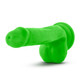 Neo 6 inches Dual Density Penis with Balls Neon Green by Blush Novelties - view 2
