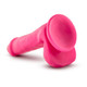 Blush Novelties Neo 6 inches Dual Density Cock with Balls Neon Pink - Product SKU BN59600