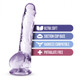 Naturally Yours 8in Amethyst Crystalline Dildo by Blush Novelties - view 3