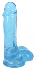 LolliPop Dildo 6 inches Slim Stick Dildo Balls Blue Berry Ice by Curve Toys
