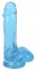 LolliPop Dildo 6 inches Slim Stick Dildo Balls Blue Berry Ice by Curve Toys