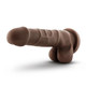 Dr Skin Basic 7 inches Chocolate Brown Dildo by Blush Novelties - Product SKU BN58116
