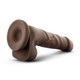 Dr Skin Basic 7 inches Chocolate Brown Dildo by Blush Novelties - view 3