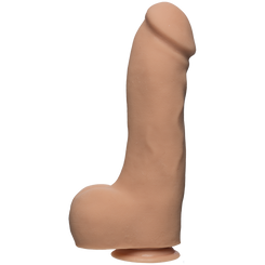 The D Master D 12 inches Dildo with Balls Ultraskyn Beige Adult Sex Toy