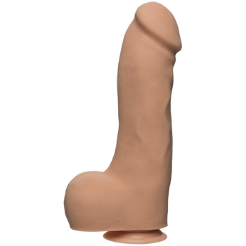 The D Master D 12 inches Dildo with Balls Ultraskyn Beige Adult Sex Toy