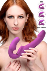 10X Evoke Ergo Fit Inflatable & Vibrating Strapless Strap-On Dildo Best Adult Toys