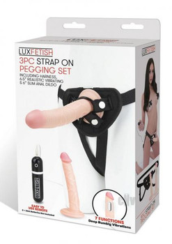 Lux F Strap On Pegging Set 3pc Adult Sex Toy
