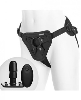 Vac-U-Lock Supreme Harness with Vibrating Plug Best Adult Toys
