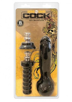 Boneyard Cock Silicone Tool Kit 8 Blk Adult Toys