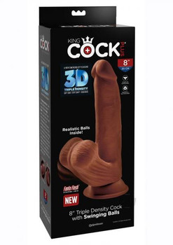 Kc Plus Triple Dense Penis W/balls 8 Brn by Pipedream Products