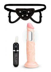 Lux Fetish Realistic 6.5 inches Vibrating Dildo, Harness Adult Sex Toys