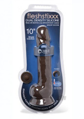 Fleshstixxx Dual Dense W/balls 10 Choco Adult Sex Toys