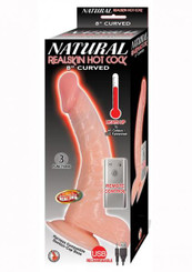 Natural Realskin Hotcock Curved 8 Fle Adult Sex Toys
