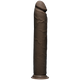 The D Realistic D 12 inches Chocolate Brown Dildo Sex Toy