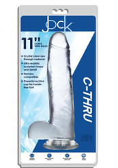 The Jock C Thru Dong W/balls 11 Clear Sex Toy For Sale