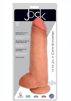 Jock Realistic Dong W/balls 12 Vanilla Adult Toy
