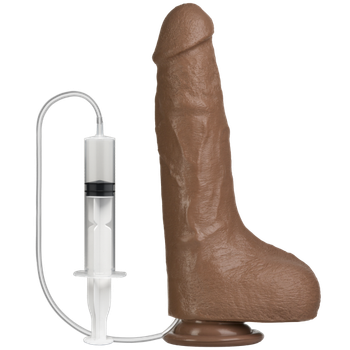 Fluid-compatible Realistic Penis Brown Dildo by Doc Johnson