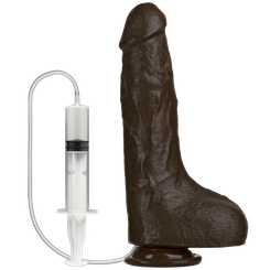 Fluid-compatible Realistic Black Dildo by Doc Johnson