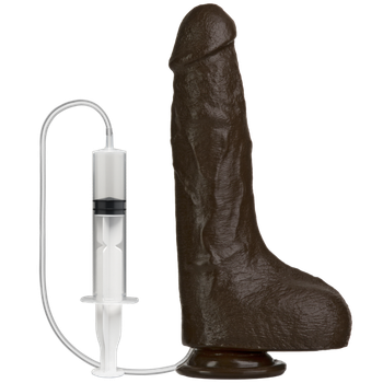 Fluid-compatible Realistic Black Dildo by Doc Johnson