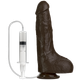 Fluid-compatible Realistic Black Dildo by Doc Johnson