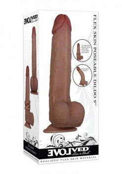Flexskin Poseable Dildo 9 Dark Adult Sex Toys