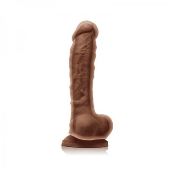 Colours Dual Density 8 inches Brown Dildo by NS Novelties